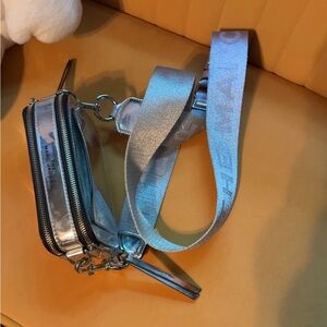 Marc Jacobs Silver Crossbody Bag Sleek Design
